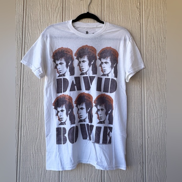 Junk Food Clothing Tops - SOLD - David Bowie Repeat Faces Tee